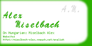 alex miselbach business card